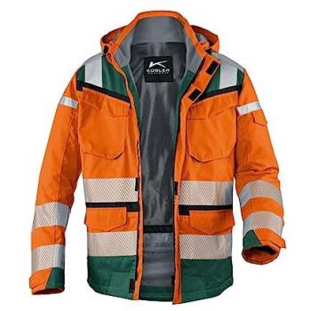 Kübler Giacca da lavoro unisex arancione e verde muschio L