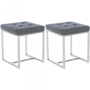 CLP 2er Set Barci Sitzhocker mit Kunstleder