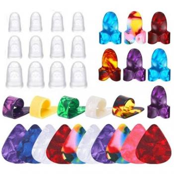 Accessoires de Guitare : 20 Protecteurs de Doigts et 12 Pics