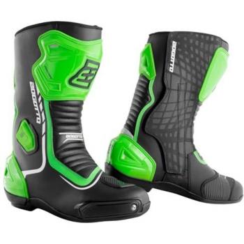 Bogotto Race‑X Botas de Motocicleta 42 (Negro/Verde)