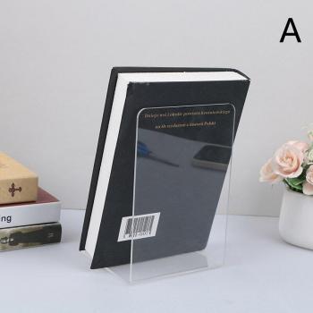 L-shaped Desktop Book Holder Clear Acrylic 12*12.5*18.5 cm