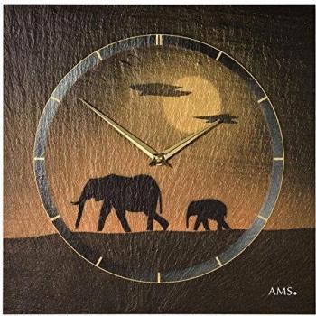 AMS Wanduhren W9523 – 30 cm / 30 cm – Multicolor