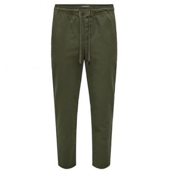 Pantalones Chino Tapered Fit Only & Sons para Hombre Olive Night