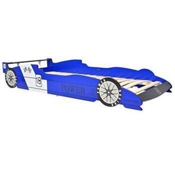 VidaXL Letto Auto da Corsa per Bambini 90x200 cm Blu