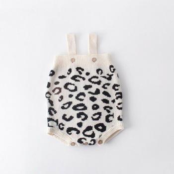 Cardigan de invierno para niña con estampado de leopardo