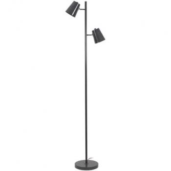 Bibi Adjustable Grey Metal LED Floor Lamp with E14 4W Warm White Bulb