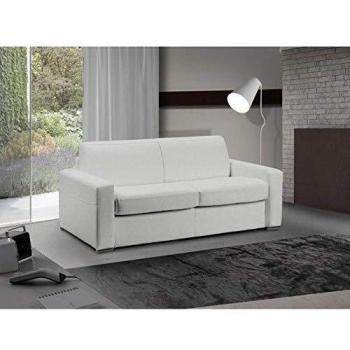 Canapé lit 3‑4 places MASTER Express 160 cm – Polyuréthane blanc, matelas 18 cm inclus