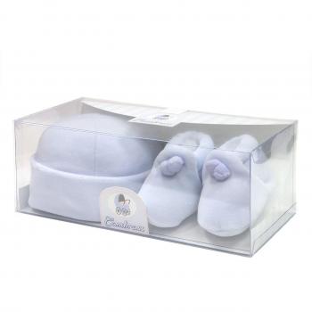 Unisex 3-6 Month Baby Shoes + Cambrass Velvet Bonnet Bundle