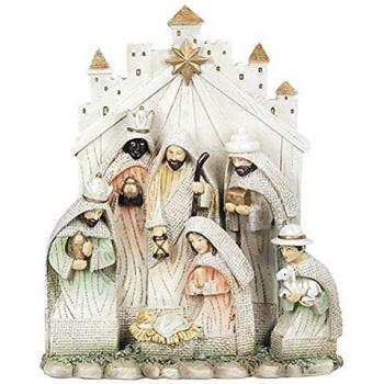 Miniature de la Nativité – Rois et Berger, 25 cm, résine – Signes Grimalt