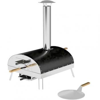 Mini Horno de Pizza de Metal Inoxidable – Tamaño 33 cm
