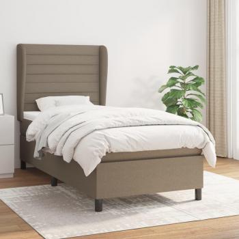 VidaXL Polsterbett Taupe 90x200 cm mit Matratze