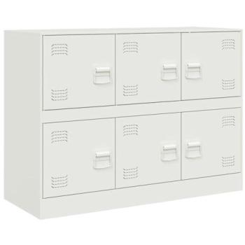 Toiletopslag Buffet 99x39x73 cm Staalkleur Wit