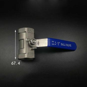 1 BSP Female Reducer Port Ball Valve DN25 in 304 Stainless Steel for Water, Gas, Oil