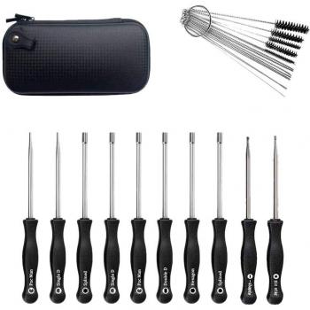 10 Pcs Carburetor Adjustment Screwdriver Kit with Cleaning Brushes and Needles for 2-Stroke Engines