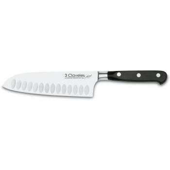 Cuchillo Santoku de Acero Inoxidable 3 Claveles 17 cm