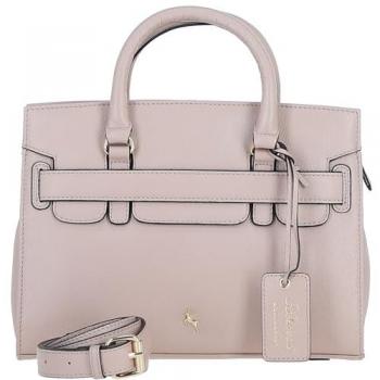 Ashwood Fiorella Beige Leather Handbag – Detachable Crossbody