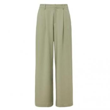 Weitbeinteststoffhose QS – Vanessa Mai Bundfalten-Style