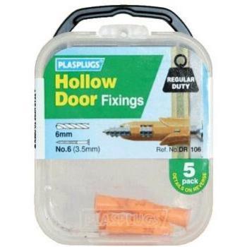 Plasplugs PLADR106 DR 106 Hollow Door Fixings (5)