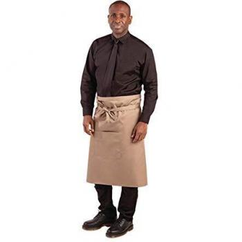 KitchenPro B435 Bistro Poly‑Cotton Apron – 700 × 1000 mm – Tan