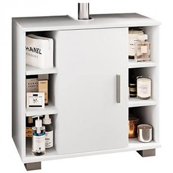Lavabo Mobile in Legno VCM 58x60x30 cm – 8 Compartmenti (1 Rotante + 7 Aperti)