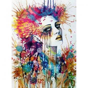 Dekoratives rundes Diamantbild 20x30 cm – Strasssteine