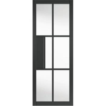 JB Kind Civic Black Clear Glazed Internal Door 1981mm x 762mm x 35mm