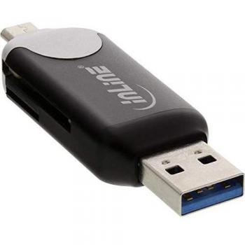 Lecteur de carte SDXC/MicroSDXC USB 3.0 et micro USB 2.0 Noir