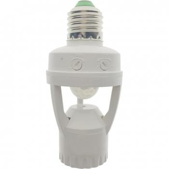 Controlador de Iluminación PIR 360° con Base E27 y Entrada de 110‑220 V