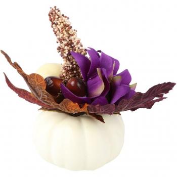 Autumn White Pumpkin Decor