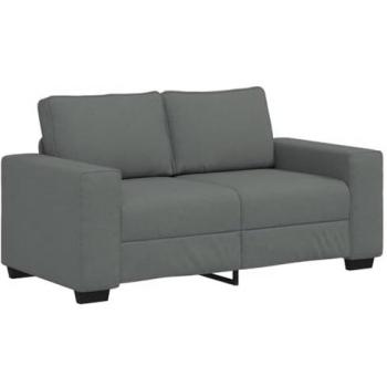VidaXL 2‑Person Dark Grey Fabric Couch – 120 cm