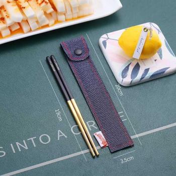 Palillos Chinos de Acero Inoxidable 18/8 con Estuche de Viaje