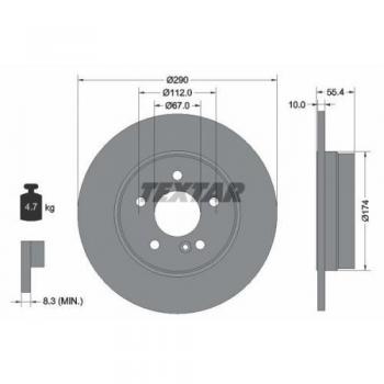 Remschijf Brembo 09.B400.11, achter, volledig, 1 Stuk