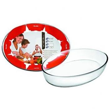 Fuente de cristal ovalada para horno Ibili 23X16X5 cm