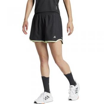 Pantalón Corto de Running Adidas Run It Mujer Negro, Modelo Il7225, 3 pulgadas de largo, diseño casual con 3 rayas