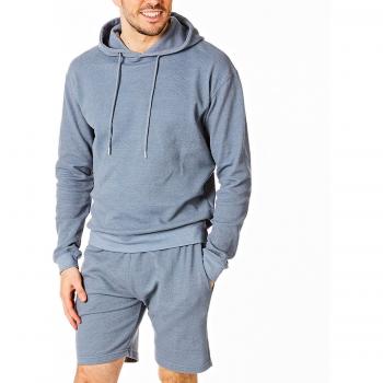 Men's Waffle Hooded Top and Short Set
