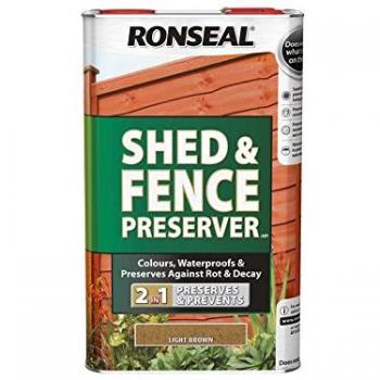 Ronseal Shed & Fence Preserver Dark Brown 5 litre