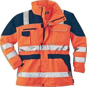 Sicherheitsjacke, Größe M, orange/blau