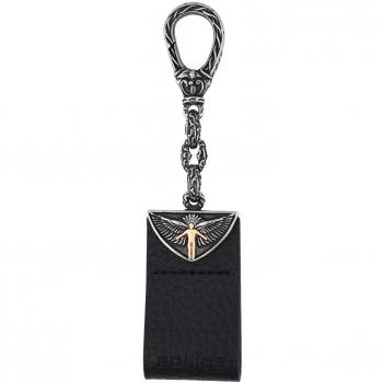 Police Diablo Schlüsselanhänger in Leder & Edelstahl – Artikel PJ30158KSE.01