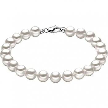 Gioiello Bracciale Cometa Oro Bianco 18kt con Perle