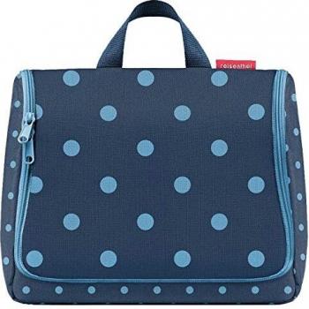 Reisethel XXL Kulturbeutel für unterwegs 28 cm, Blau, Mixed‑Dots
