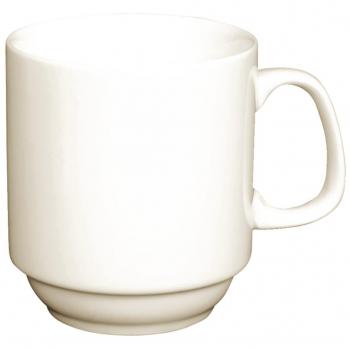 Olympia Ivory Porcelain Stacking Mugs 285ml 10oz
