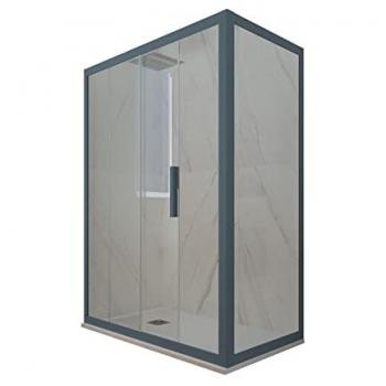 Parois de Douche Angulaires 90x140 cm Bleu Navy