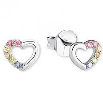 Lily Princess Pendientes de Plata con Cristales Coloridos