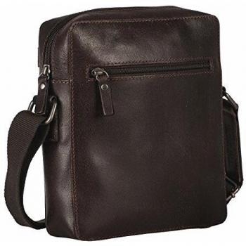 Leathery Brown Dakota Bag by Leonhard Heyden, 23 cm