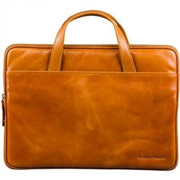 Silkeborg Leather Elegance: Hochwertige Laptop-Tasche in Hellbraun (bis 15)