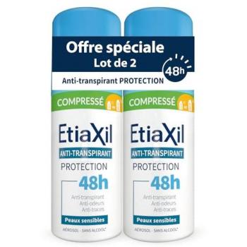 Etiaxil Déodorant Anti-Transpirant Protection 48h Peaux Sensibles 2x100ml