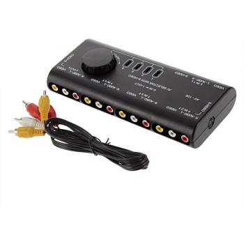 AV Signal Wähler 4 in 1 mit AUX und Koaxialkabel