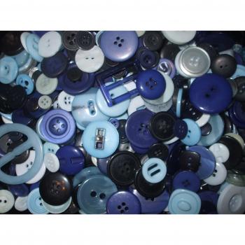 Colorful Craft Buttons 50g – Blue Mix