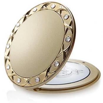 Fantasias Glitzer-Make-Up Spiegel – Doppelglas, runde Handspiegel