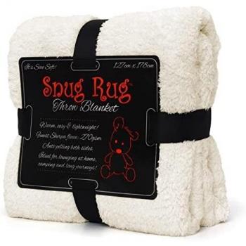 50 x 70 Snug Rug Special Edition Throw Blanket in Cream